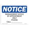 Signmission OSHA Notice Sign, 5" Height, 7" Width, Manager's Office By Appointment Only Please Sign, Landscape OS-NS-D-57-L-14139 - alternate 1